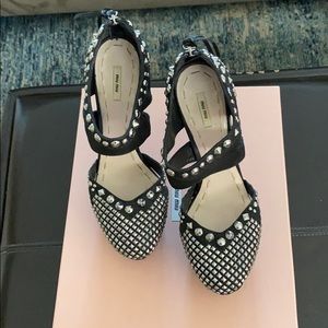 Miu Miu Studded platforms
